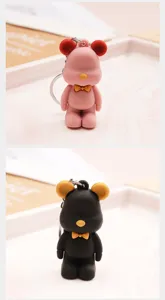 Süßer Cartoon Bär Schlüsselanhänger für Autoschlüssel Rucksack Anhänger Accessoire.