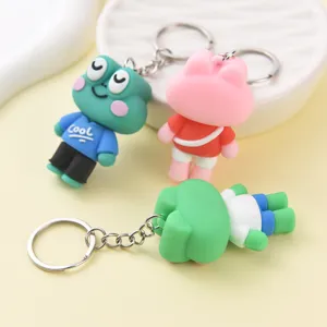 Niedlicher Cartoon Tier Schlüsselanhänger Stressabbau Frosch Schlüsselring Rucksack Deko