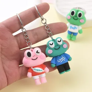 Niedlicher Cartoon Frosch Schlüsselanhänger Dekompression Pop Augen Paar Tasche Anhänger Geschenk