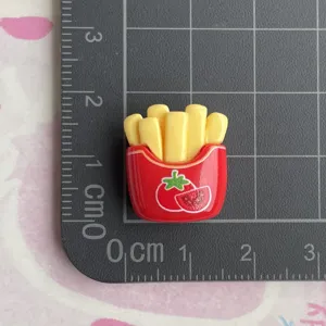 Cute resin french fries cabochon for DIY crafts, phone case decoration and jewelry making.