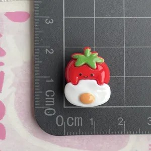 Cute resin tomato fried egg charm flatback for DIY craft scrapbooking phone case decoration