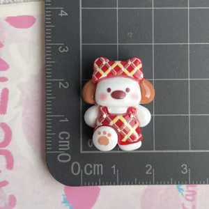 Ciondolo animale cartone animato in resina cabochon per decorazione custodia telefono.