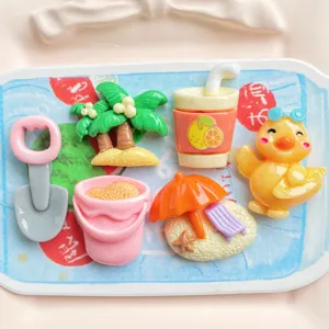 Summer beach resin cabochons flatbacks DIY craft phone case accessories cute charms set