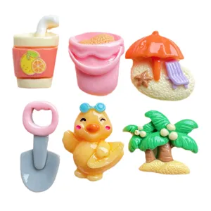 Beach resin flatbacks charms cute duck coconut tree DIY phone case cute accessories