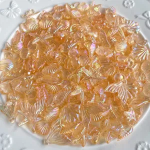Breloques en résine coquillage étoile de mer océan pour bijoux étui de téléphone DIY