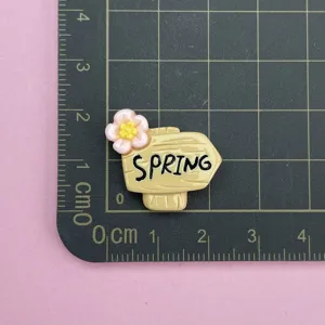 Resin spring sign flower cabochon DIY craft accessory for phone case hairpin scrapbooking keyring