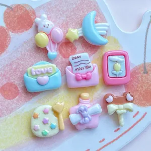 Mini resin charm flatback cabochons set for phone case hair clip DIY decoration crafts.