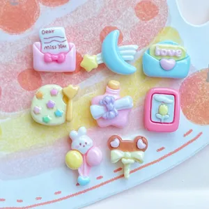 Mini resin cabochons flatback charms for DIY phone case hair clip jewelry making supplies.