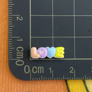 Mini resin LOVE letter charms for phone case DIY craft hairpin handmade accessories
