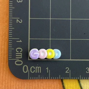 Mini English letter GOOD resin charm for DIY phone case hair clip crafting accessories