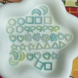ABS imitation pearl charms mix shapes craft beads for DIY handmade jewelry phone case decor