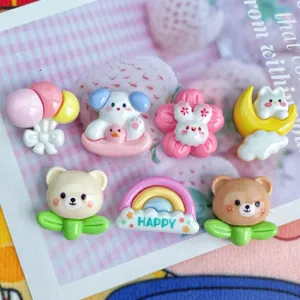 Süße Harz Charms und Cabochons für DIY Haarspangen, Handyhüllen und Bastelarbeiten.