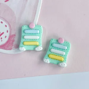 Amuletos de cabujón de bloc de notas de resina, bonitos accesorios DIY para funda de teléfono.