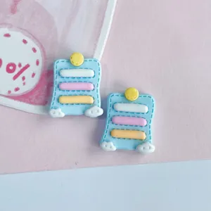 Lindos dijes de resina de bloc de notas, accesorios DIY brillantes para fundas y horquillas.