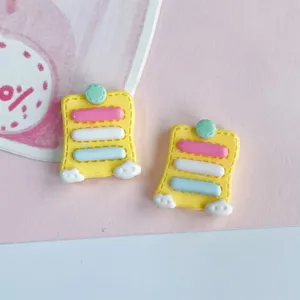 Amuletos DIY de resina brillante en forma de libreta, accesorios bonitos para funda de teléfono
