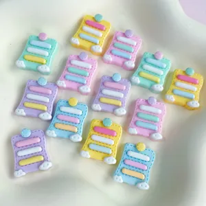 Lindos dijes de resina para bloc de notas funda de teléfono y accesorios para el cabello.