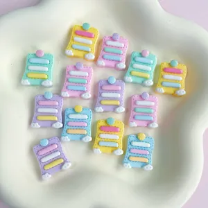 Cabujones de notas de resina coloridos, dijes planos bonitos para manualidades detalle.