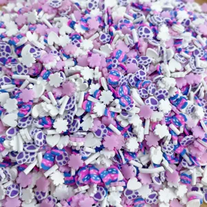 Tranches de pâte polymère mélangées pour nail art, slime, déco de coque, coloré.