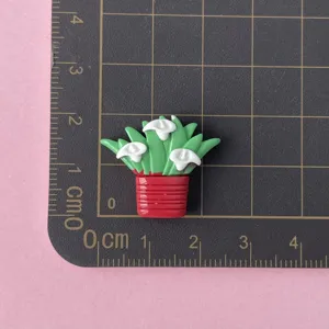 Glänzendes Harz Topf Calla Lilie Blumen Anhänger DIY Handwerk Haarnadel Zubehör.