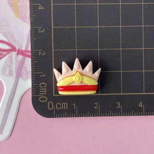 Resin princess crown charm DIY handmade accessories cute hair clip phone case decoration
