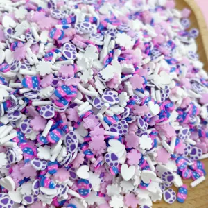 Melange de tranches de pate polymere pour les charms de slime, deco de coque et nail art DIY.