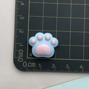 Glänzender Harz Katzenpfote DIY Anhänger für Handyhülle Haarnadel Kühlschrankmagnet Zubehör