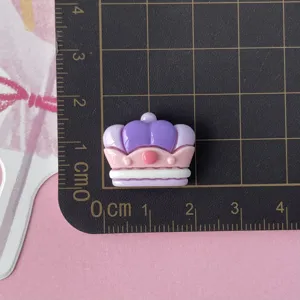 Shiny crown resin charm DIY handmade accessory for hair clips and phone cases