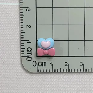 Mini resin heart bow charm for phone case nail art DIY crafting decoration display