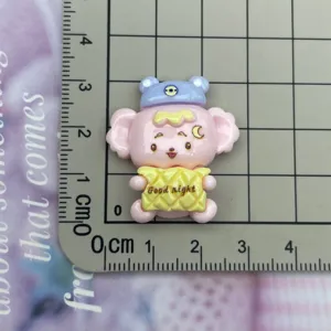 Ciondolo animale in resina carino per custodia telefono DIY, finitura lucida decorazione artigianale.