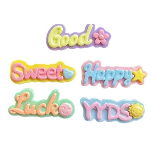 DIY resin letter charms colorful cartoon alphabet accessories for phone case crafts making