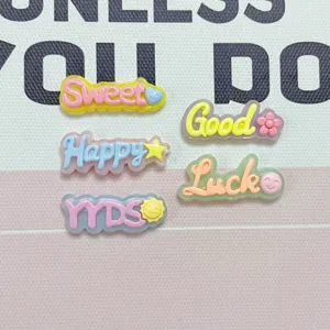 Resin letter jelly color charms DIY phone case accessories, cute colorful decoration items.