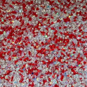 Perles en argile coeur rouge perles de sequins pour remplissage de stylo bricolage artisanat