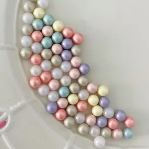Πολύχρωμες πέρλες μακαρόν ABS χάντρες για DIY χειροποίητα κοσμήματα και θήκη κινητού τηλεφώνου