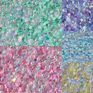 Perles de remplissage en argile mélangée paillettes pour décoration stylo artisanat DIY