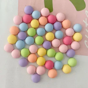 Mini Perline Colorate a Bottone in Resina Retro Piatto Cabochon Stile Macaron per Decorazione Unghie Custodia Telefono Fermacapelli Artigianato Fai da Te Accessori