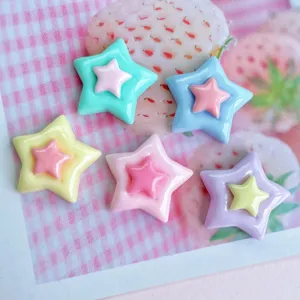 Cabochons étoile en résine brillante DIY coque de téléphone pince à cheveux accessoires