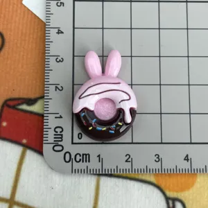 Cabochon resina ciambella coniglio simpatico accessorio dolce per custodia telefono fai da te