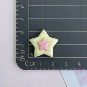 Accessoire patch étoile double en résine pour étui de téléphone DIY pince à cheveux art
