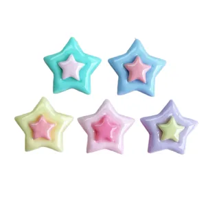 Charmants modeles d'etoiles en resine double couche pour coque de telephone et deco.