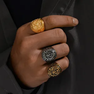 Vintage stainless steel United States Army eagle crest rings for men military jewelry