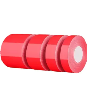 High-adhesion red cloth double-sided mesh tape for carpet fixing and traceless mounting