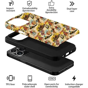 Exploded view showing durable dual-layer protection with TPU liner and printed shell.