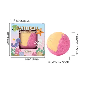 OceAura 50g ocean surprise bath bomb with 4.5cm diameter and marine packaging box