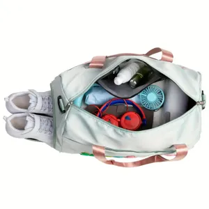Large weekend sports fitness bag with shoe compartment and dry wet separation design.