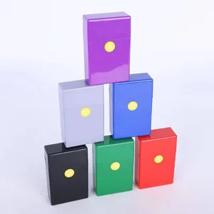 Plastic cigarette case automatic pop-up flip cover 20 sticks capacity portable holder