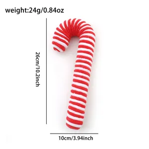 Dépendance de Noël canne à sucre rayée rouge et blanche décoration d'arbre de fête