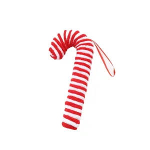 Jolie suspension de Noël en forme de sucre d'orge rouge et blanc pour sapin de Noël.