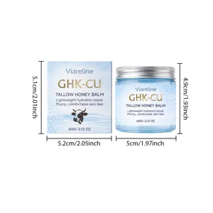Viareline GHK-CU Talg Honing Balsem 60g hydraterende crème met product afmetingen