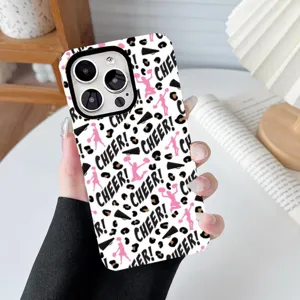 Detaillierte Nahaufnahme der Leopard Cheer Hülle für stoßfeste 2-in-1 Smartphone-Cover