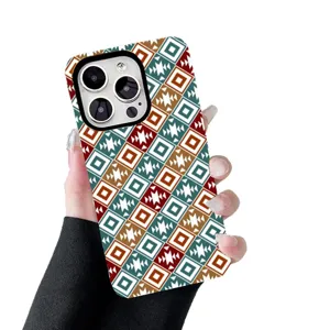 Schützende iPhone-Hülle mit böhmischem geometrischem Muster und stoßfestem Design